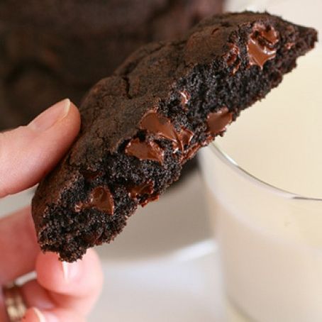 Giant Double Chocolate Cookies