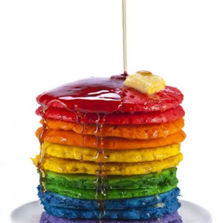 Birthday Rainbow Pancakes