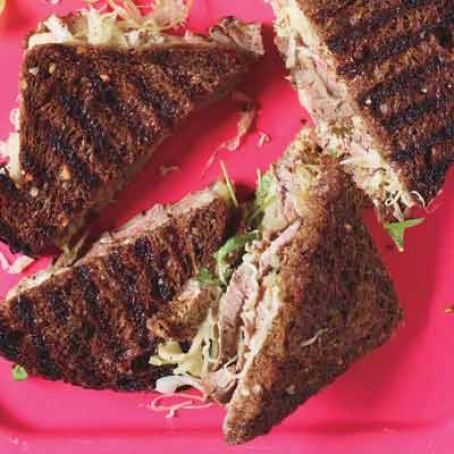 Sliced Steak Reubens with Russian Dressing