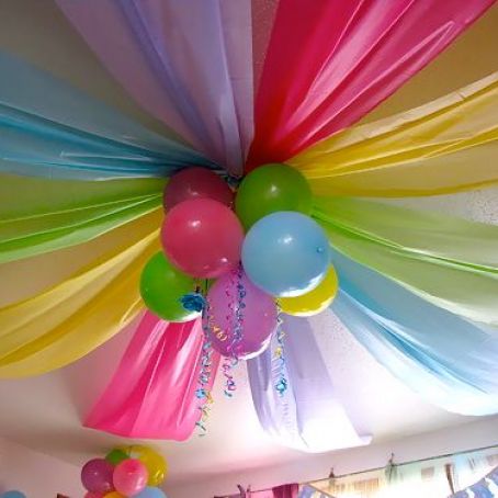 Party Ceiling from Inexpensive Materials