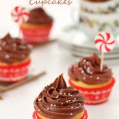 Eggnog cupcakes with chocolate cream cheese frosting