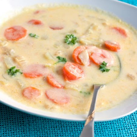 Amish Chicken Soup with Cheese