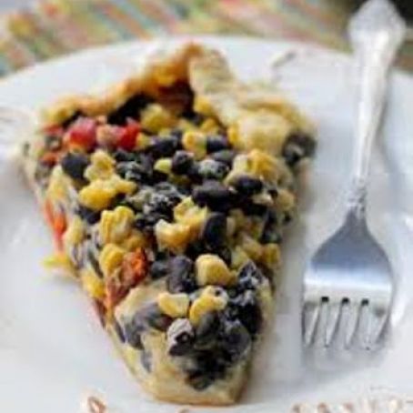 Roasted Corn, Poblano, and Red Pepper Galette
