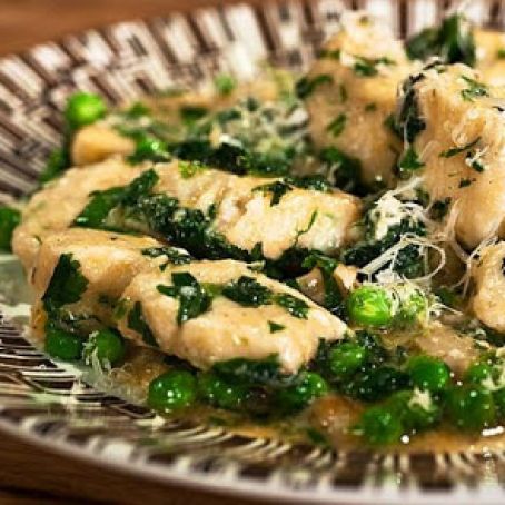 Ricotta Cheese Gnocchi with Buttered Peas & Mint