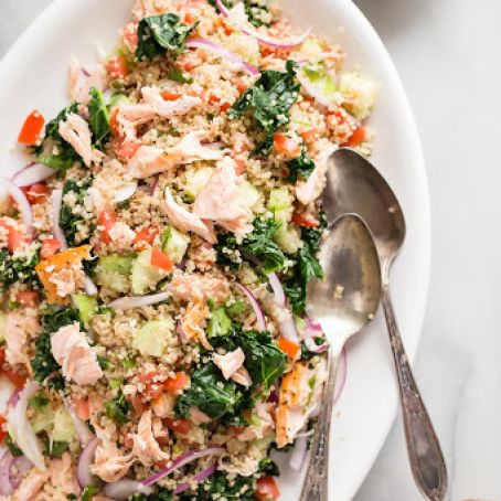 Salmon Quinoa and Kale Salad