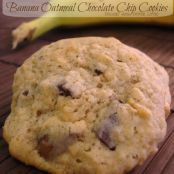 Banana Oatmeal Chocolate Chip Cookies
