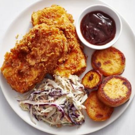 Southern Fried Tofu with Sweet Potatoes