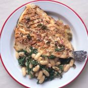 Grilled Trout with White Beans and Caper Vinaigrette