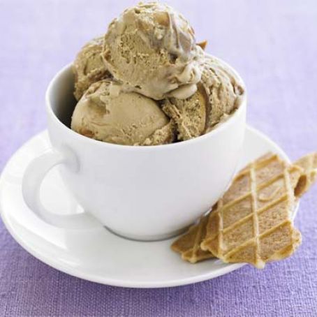 Coffee Ice Cream with Walnuts