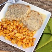 Pork Chops with Gravy and Fried Potatoes