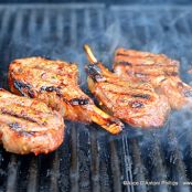 Mandarin Orange Oriental Sauce Lamb Chops with Red Pepper Pasta