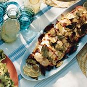 GRILLED SALMON WRAPPED IN LEMON & BAY