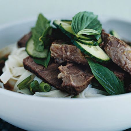 SOUTHEAST ASIAN BEEF AND RICE-NOODLE SOUP
