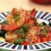 Confetti Shrimp with Greens and Grits