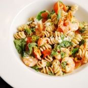Shrimp and Goat Cheese Pasta