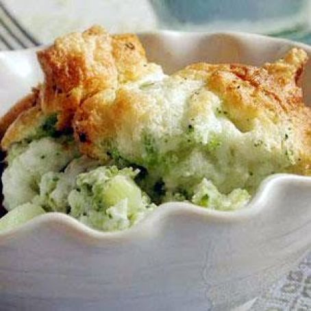 Lemon-Scented Broccoli Soufflé