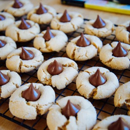 Peanut Butter & Chocolate Kiss Cookies