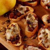 Pear Bruschetta with Toasted Pumpkin Seeds