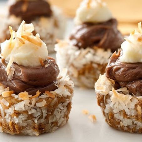 Macaroon-Peanut Butter-Chocolate Tartlets