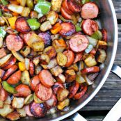 Kielbasa, Pepper, Onion and Potato Hash