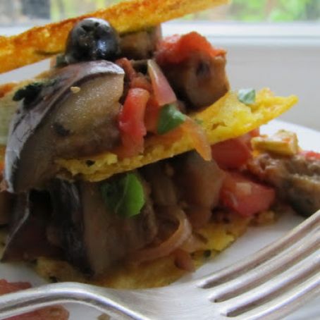 Caponata Polenta Stack