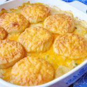 Creamed Chicken and Biscuits Casserole