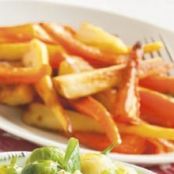 Maple roasted parsnips and carrots