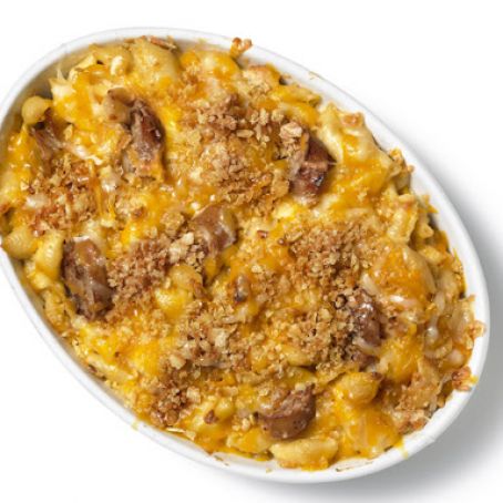 APPLE-SAUSAGE MAC AND CHEESE