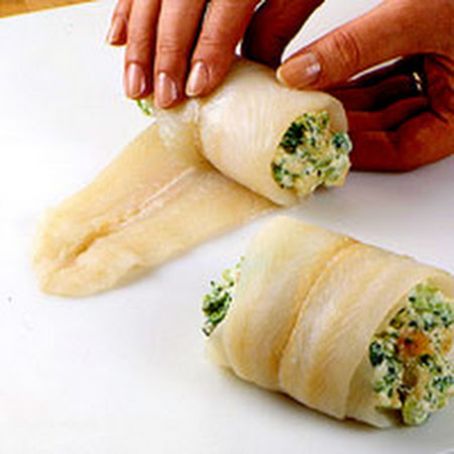 Sole Rollups With Spinach And Feta
