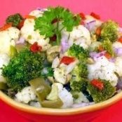Broccoli and Cauliflower Salad