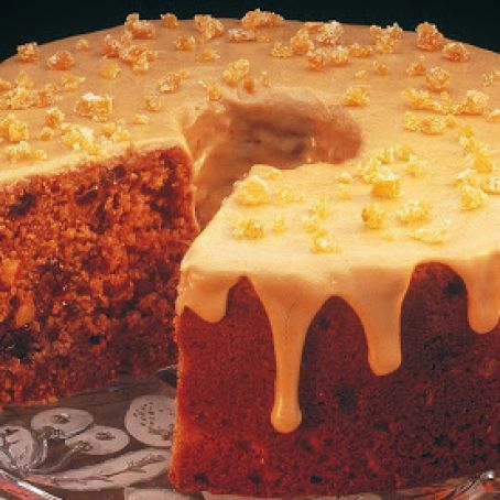 Caramel Glazed Cinnamon Raisin Cake