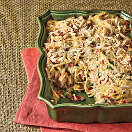 Chicken Tetrazzini With Prosciutto and Peas