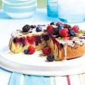 Upside-Down Berry Cornmeal Cake