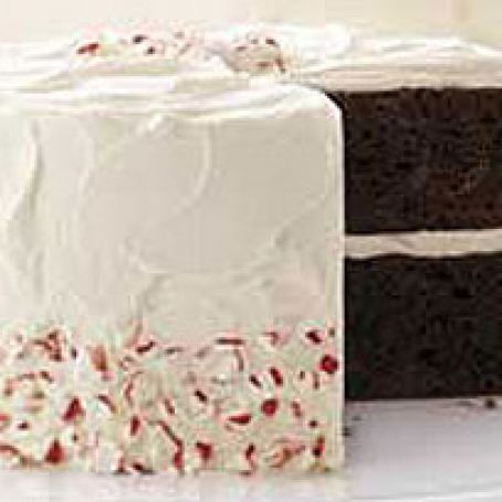 Chocolate-Candy Cane Cake