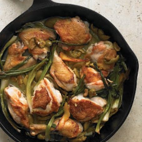 Braised Chicken with Orange and Scallions