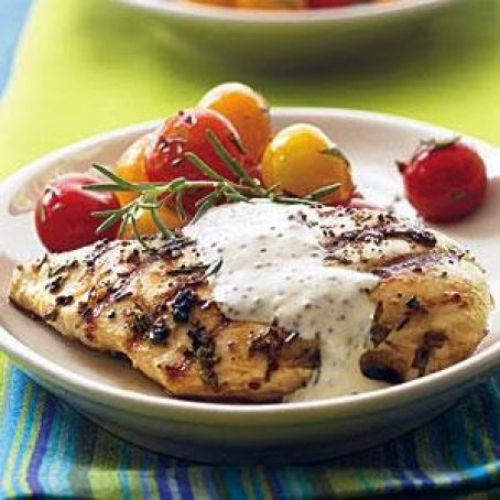 Grilled Chicken with Rustic Mustard Cream