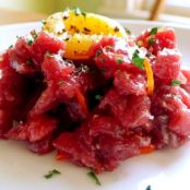 Jamie Oliver's lamb tartare