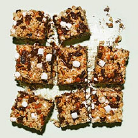 Coffee-Marshmallow Crispies with Chocolate, Cherries & Almonds