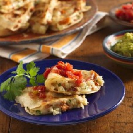 Quesadillas de papa y chorizo