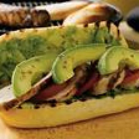Savory Marinated Pork & Avocado Sandwich