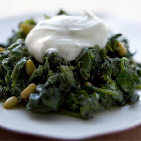 MIDDLE EASTERN SPINACH w/SPICES & YOGURT