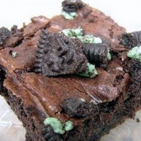 Mint Oreo Brownies