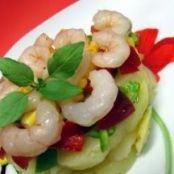 ENSALADA DE PEPINOS Y CAMARONES