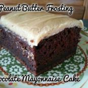 Chocolate Mayonnaise Cake, PB icing