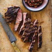Grilled Steaks With Roasted Tomato Dipping Sauce
