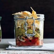 SHRIMP w/SALSA, AVOCADO & TORT CHIPS