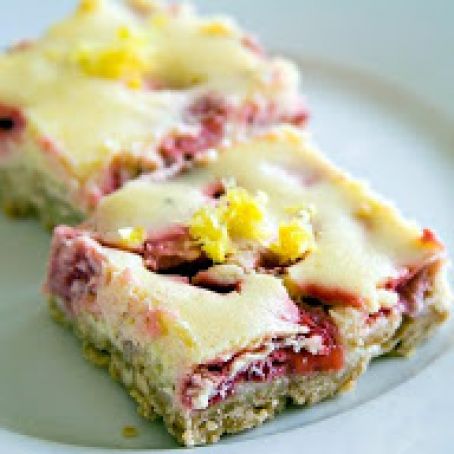 strawberry lemon cheesecake squares