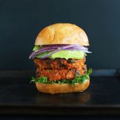 SWEET POTATO BLACK BEAN BURGER (Vegan-Glueten Free)