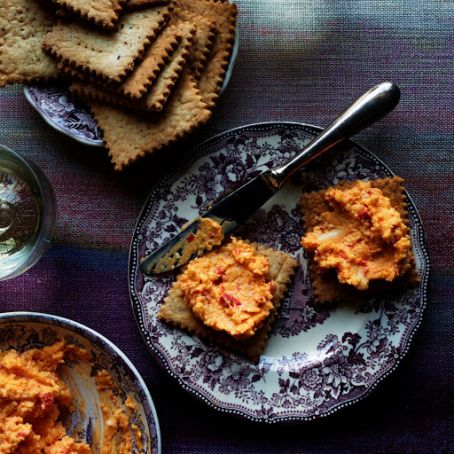 Pimento Cheese with Salt-and-Pepper Butter Crackers