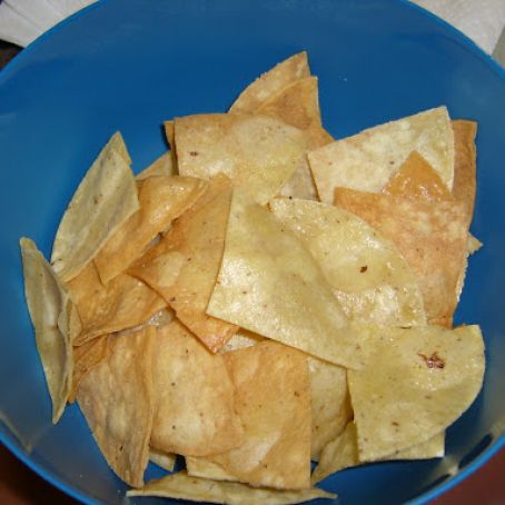 Homemade Mexican tortilla chips
